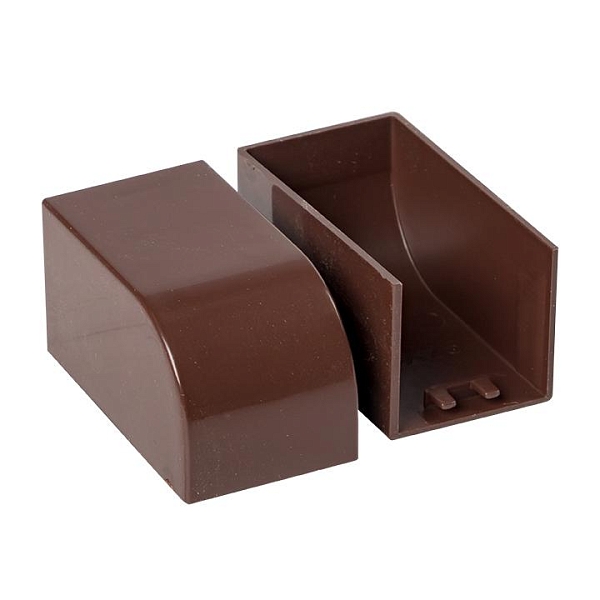 Заглушка (25x25) (4 шт) темное дерево EKF-Plast 