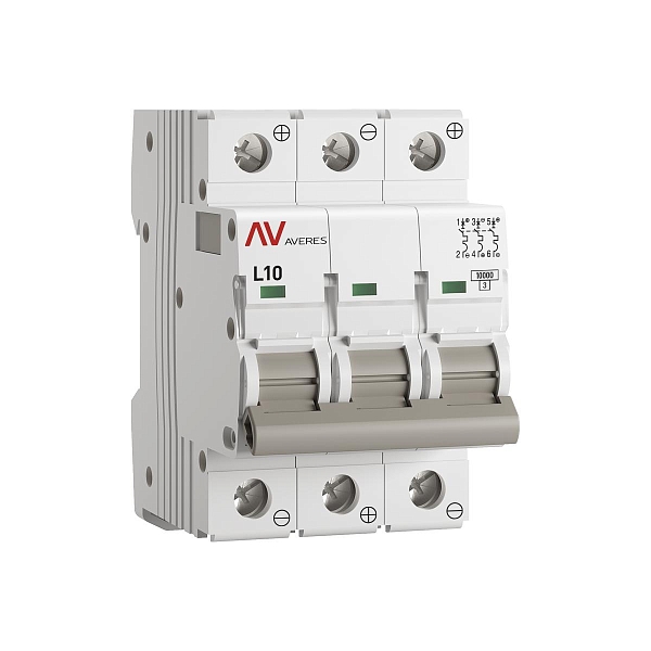 Выключатель автоматический AV-10 DC 3P 10A (L) 10kA EKF AVERES