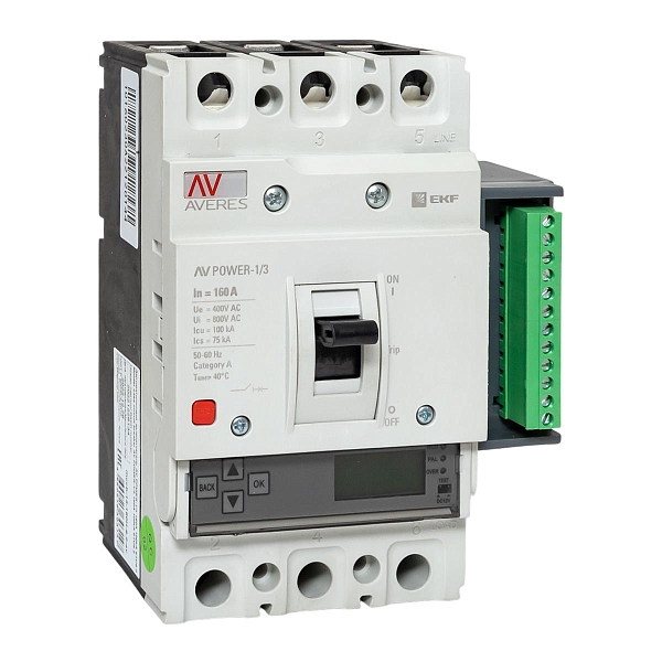 Выключатель автоматический в литом корпусе AV-POWER-1/3 160А 100кА ETU6.2 EKF