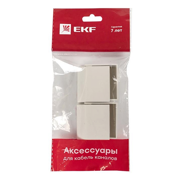 Заглушка (40x16) (4 шт) белая EKF-Plast 
