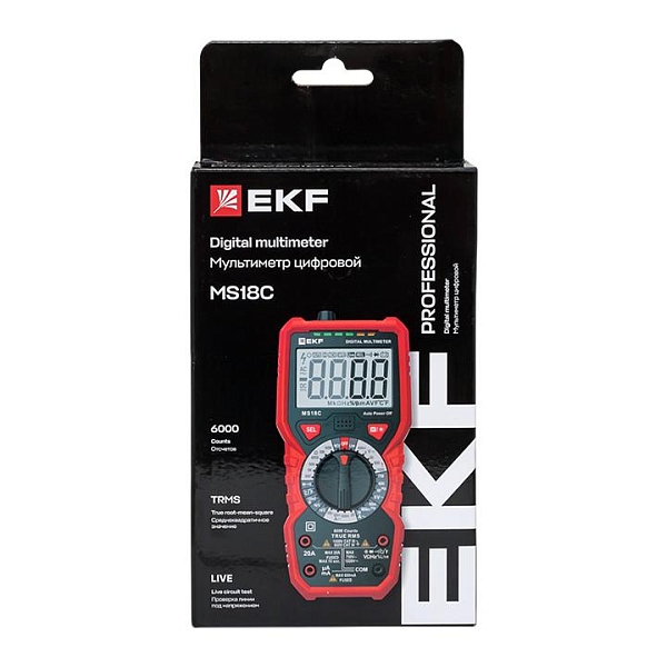 Мультиметр цифровой MS18C EKF Professional