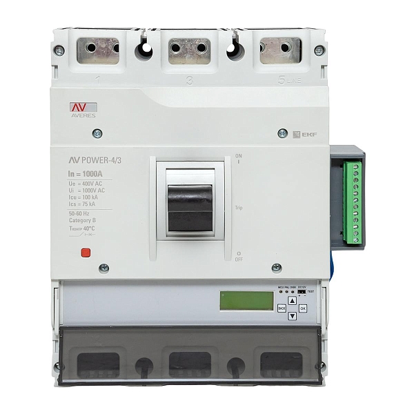 Выключатель автоматический в литом корпусе AV-POWER-4/3 1000А 100кА ETU6.2 EKF