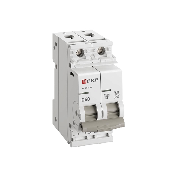 Автоматический выключатель ВА 47-63N 2P 40А (C) 6кА PROXIMA EKF
