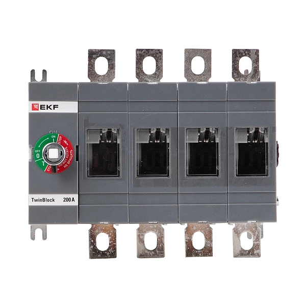 Рубильник 200A 4P без рукоятки управления TwinBlock EKF