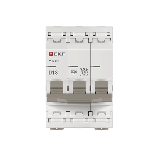 Автоматический выключатель ВА 47-63N 3P 13А (D) 6кА PROXIMA EKF