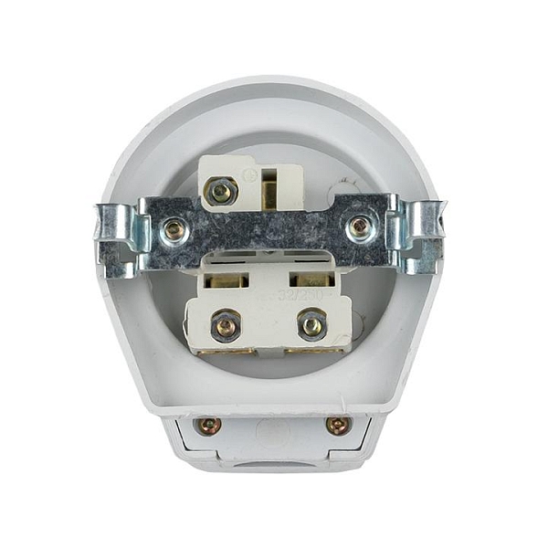 Разъем РШ-ВШ 32А 250В 2P+PE (СУ) пластиковый бел. EKF PROxima