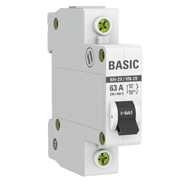 Выключатель нагрузки ВН-29 1P 63А BASIC