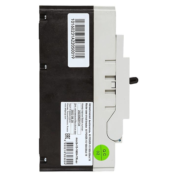 Выключатель автоматический в литом корпусе AV-POWER-1/3 160А 80кА TR EKF