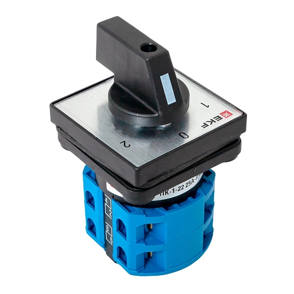 Переключатель кулачковый ПК-1-22 25А 2P «1-0-2» IP65 EKF
