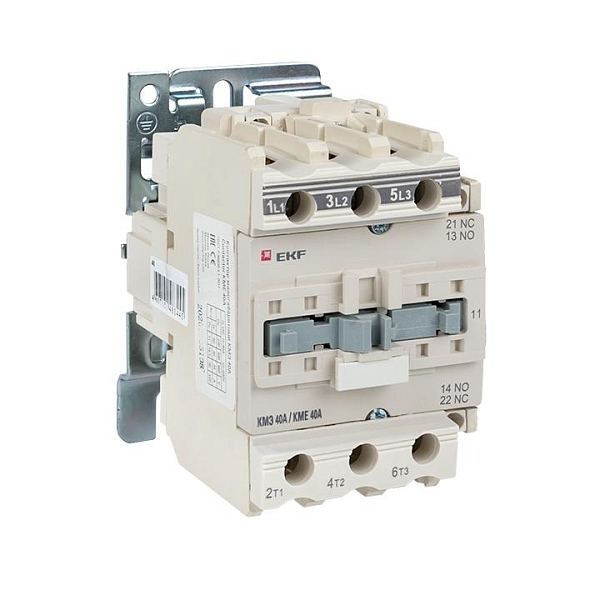 Контактор КМЭ-3 40А 1NO+1NC 230В AC EKF