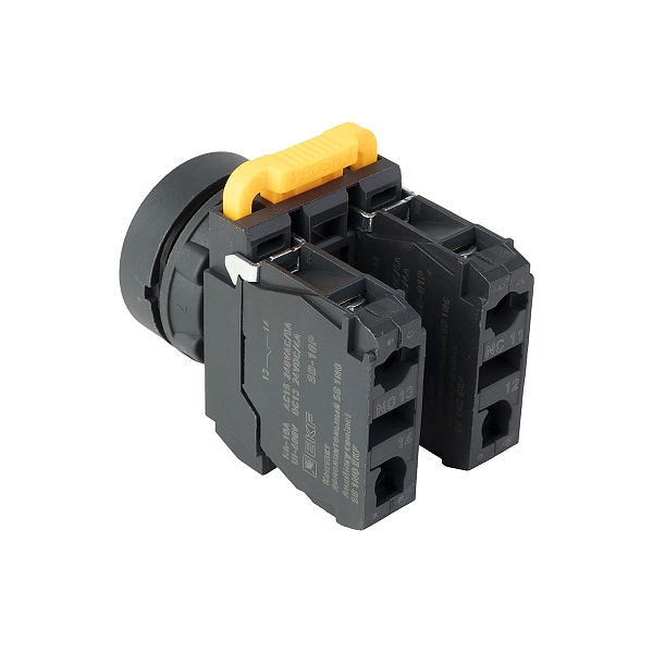 Кнопка SB-21 плоская без фиксации 1NO+1NС синяя IP65 EKF