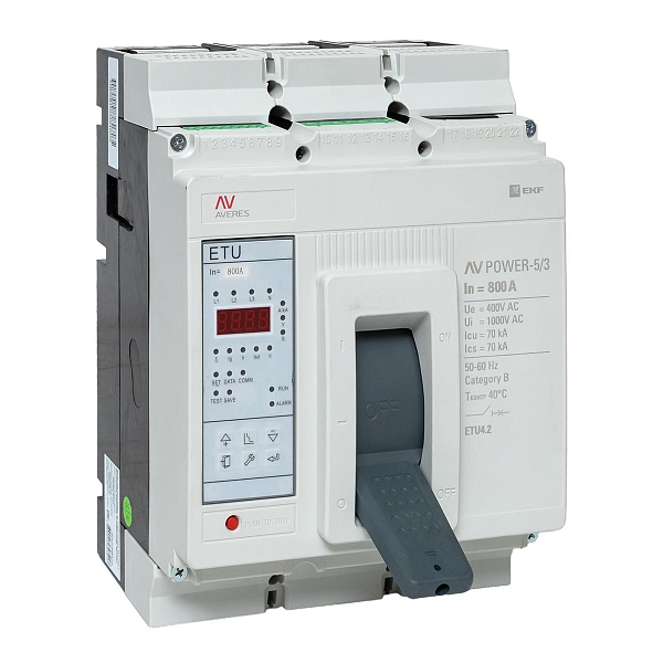 Выключатель автоматический в литом корпусе AV-POWER-5/3 800А 70кА ETU4.2 EKF
