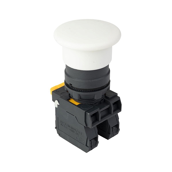 Кнопка SB-34 грибовидная 1NO+1NC белая EKF