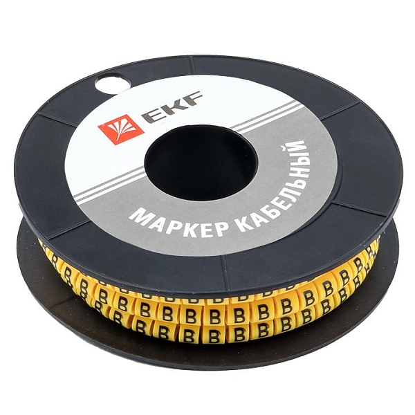 Маркер кабельный 2,5 мм2 "B" (1000 шт.) (ЕС-1) EKF PROxima