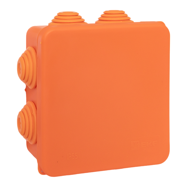 Коробка огнестойкая E45 85x85x40мм с клеммниками 4 полюса 0,5-10мм2 IP55 HF EKF