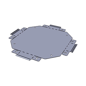 Ответвитель крестообразный 50x100 мм (плоский) EKF