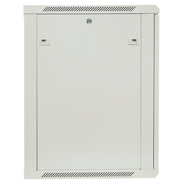 Шкаф настенный 19" TERACOM PRO 15U 600x600 мм дверь стеклянная с замком-ручкой серый