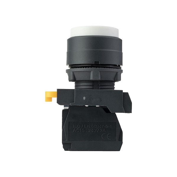 Кнопка выпирающая SB-35 с фиксацией 1NO белая IP65 EKF