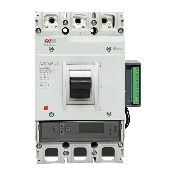 Выключатель автоматический в литом корпусе AV-POWER-3/3 630А 50кА ETU6.2 EKF