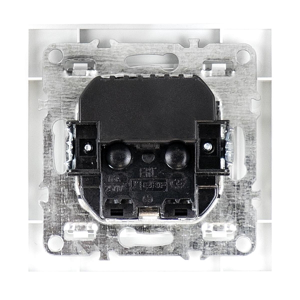 Минск Розетка 1-местная СП с/з 16А белая с защ. штор. с 2 USB 2,1А EKF
