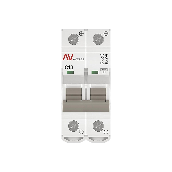 Выключатель автоматический AV-6 DC 2P 13A (C) 6kA EKF AVERES
