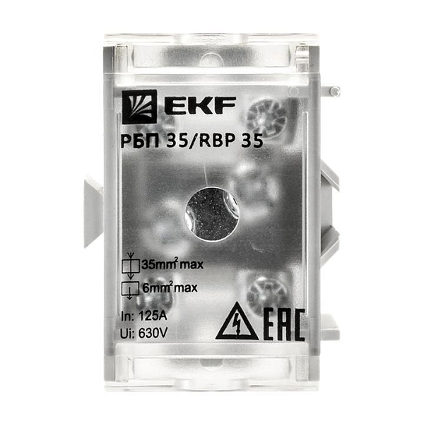 Распределительный блок проходной РБП 35 (1x35-4x6 мм2) 125/50А EKF PROxima