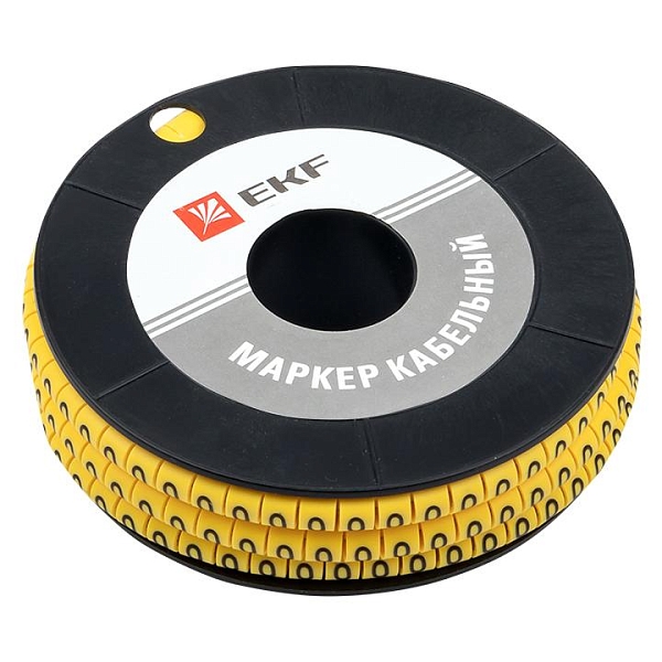 Маркер кабельный 4,0 мм2 "0" (500 шт.) (ЕС-2) EKF PROxima