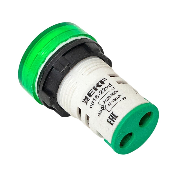 Индикатор значения напряжения зеленый ED16-22VD EKF PROxima