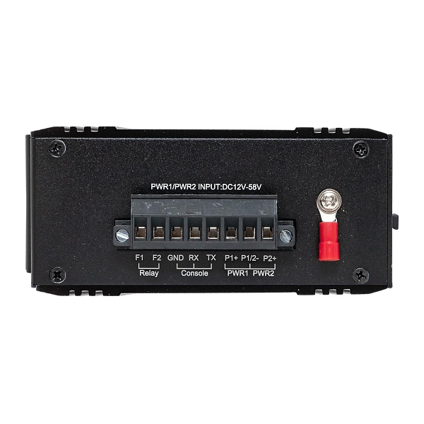 Промышленный управляемый коммутатор уровня L2 ML2-1GX/SFP-4GTP, 1 порт 1000Base-X SFP, 4 порта 10/100/1000Base-T(X) RJ45 c PoE, монтаж на динрейку TSX EKF