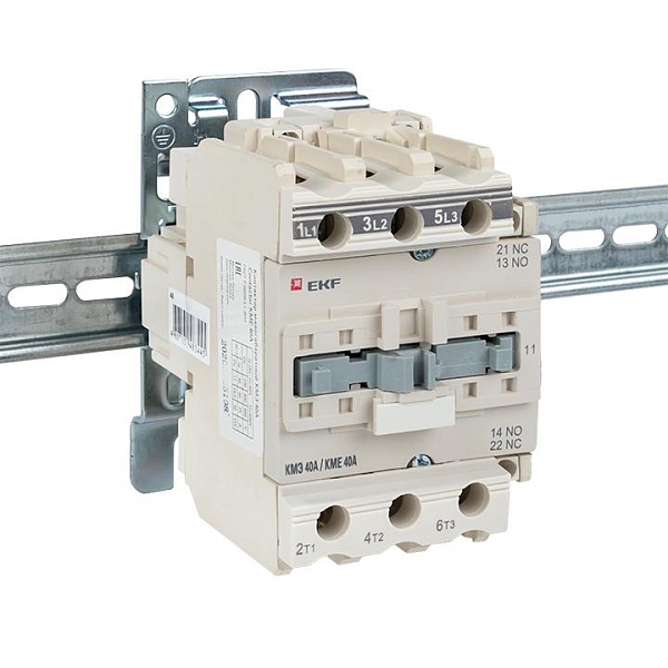 Контактор КМЭ-3 40А 1NO+1NC 400В AC EKF