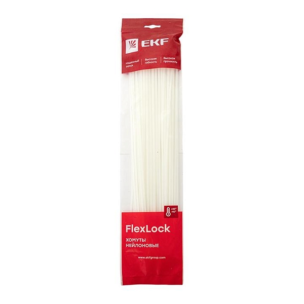 Хомут P6.6 стандартный (б), 3.6x370 (100шт) FlexLock EKF