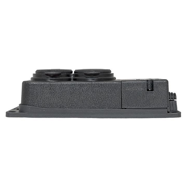 Роз. (колодка) двухмест. с защит. крышками каучуковая 230В 2P+PE 16A IP44 EKF PRO