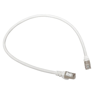 Патч-корд TERACOM CS Cat.6A экранированный S/FTP оболочка LSZH белый (0,5м)