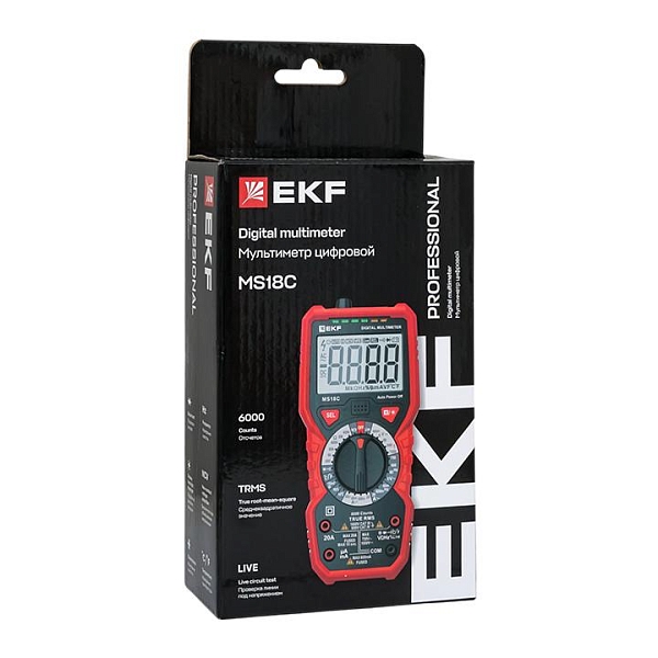 Мультиметр цифровой MS18C EKF Professional