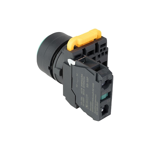 Кнопка выпирающая SB-35 с фиксацией 1NO зеленая IP65 EKF