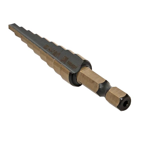 Ступенчатое сверло ST-4-12/1 HSS (9 ступ.)