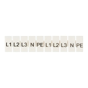 Маркеры для UT/ST/Push-in 6 с символами "L1, L2, L3, N, PE" (100 шт.) EKF