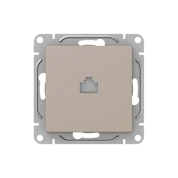 Механизм розетки RJ45 (cat6), кремовый Эпика EKF