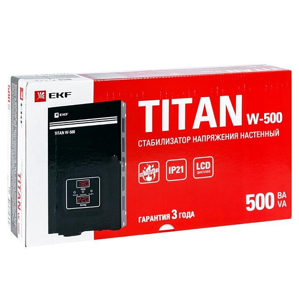 Стабилизатор напряжения настенный TITAN W-500 EKF PROxima