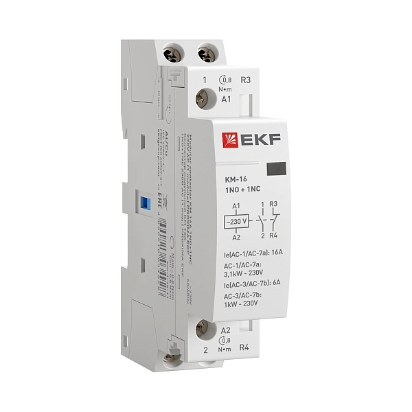 Контактор модульный КМ 16А 1NO+1NC 230В АС (1 мод.) PROXIMA EKF