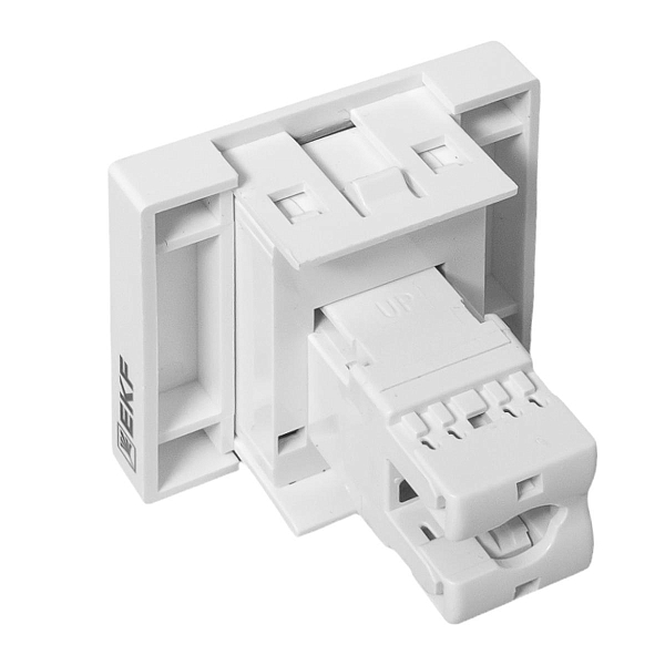 Розетка RJ45 кат. 6, 2 модуля EKF