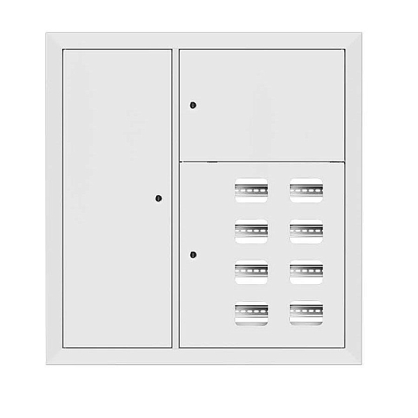 Щит этажный 8 кв. RAL9003 со слаботочным отсеком слева (1000x950x150) EKF PROxima