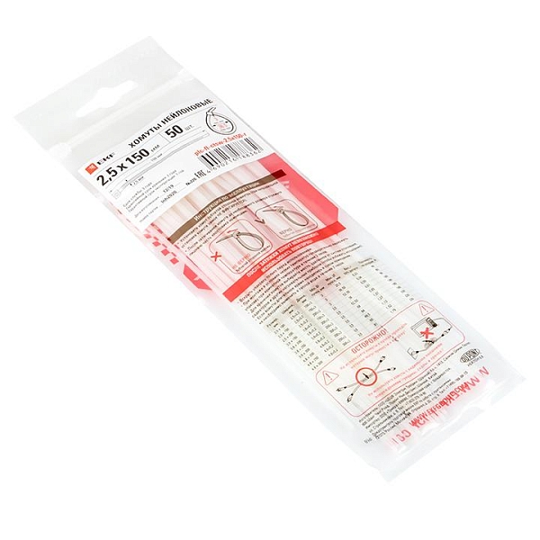 Хомут P6.6 стандартный (б), 2.5x150 (100шт) FlexLock EKF