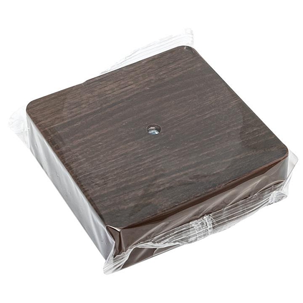 Коробка разветвительная КМР-030-030кг (75x75x26) с клеммником тёмное дерево EKF PROxima