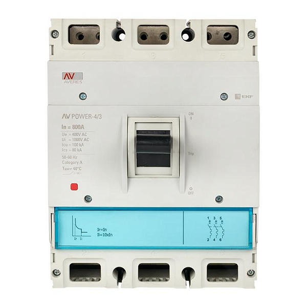 Выключатель автоматический в литом корпусе AV-POWER-4/3 800А 100кА TR EKF
