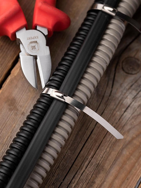 Хомут AISI 304 из нержавеющей стали, 4.6x150 (10 шт.) FlexLock PROxima