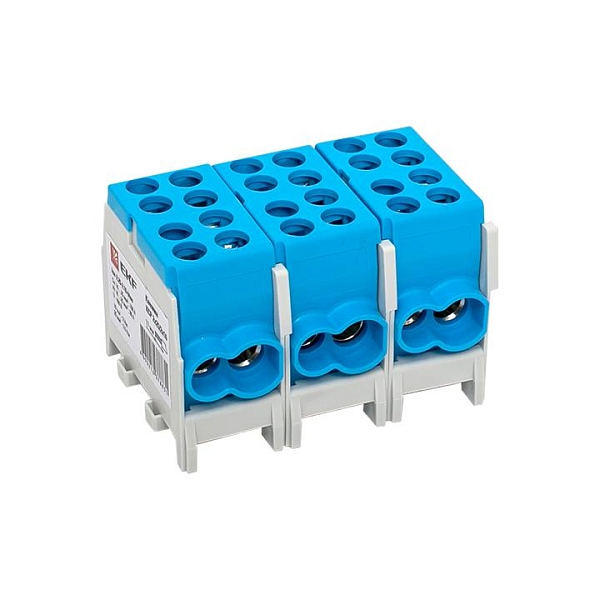 Клемма распределительная КСР с двойным винтом 2x25/2x16 синяя EKF PROxima