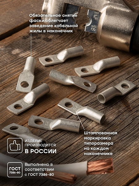 Наконечник медный луженый ТМЛ 25-8-8 EKF PROxima