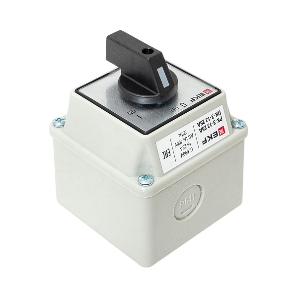 Переключатель кулачковый ПК-3-13 25А 3P "ВКЛ-ВЫКЛ" IP65 EKF PROxima