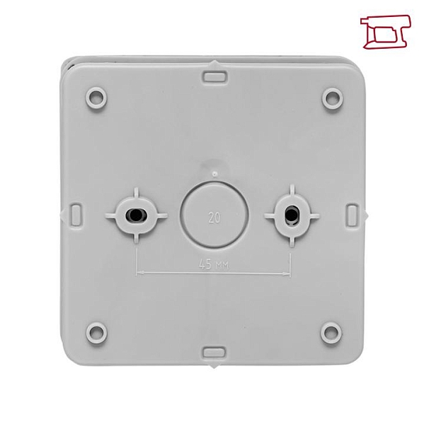 Коробка распределительная KMP-030-035 с крышкой (85x85x40) для прямого монтажа без мембр. вводов серая IP54 EKF